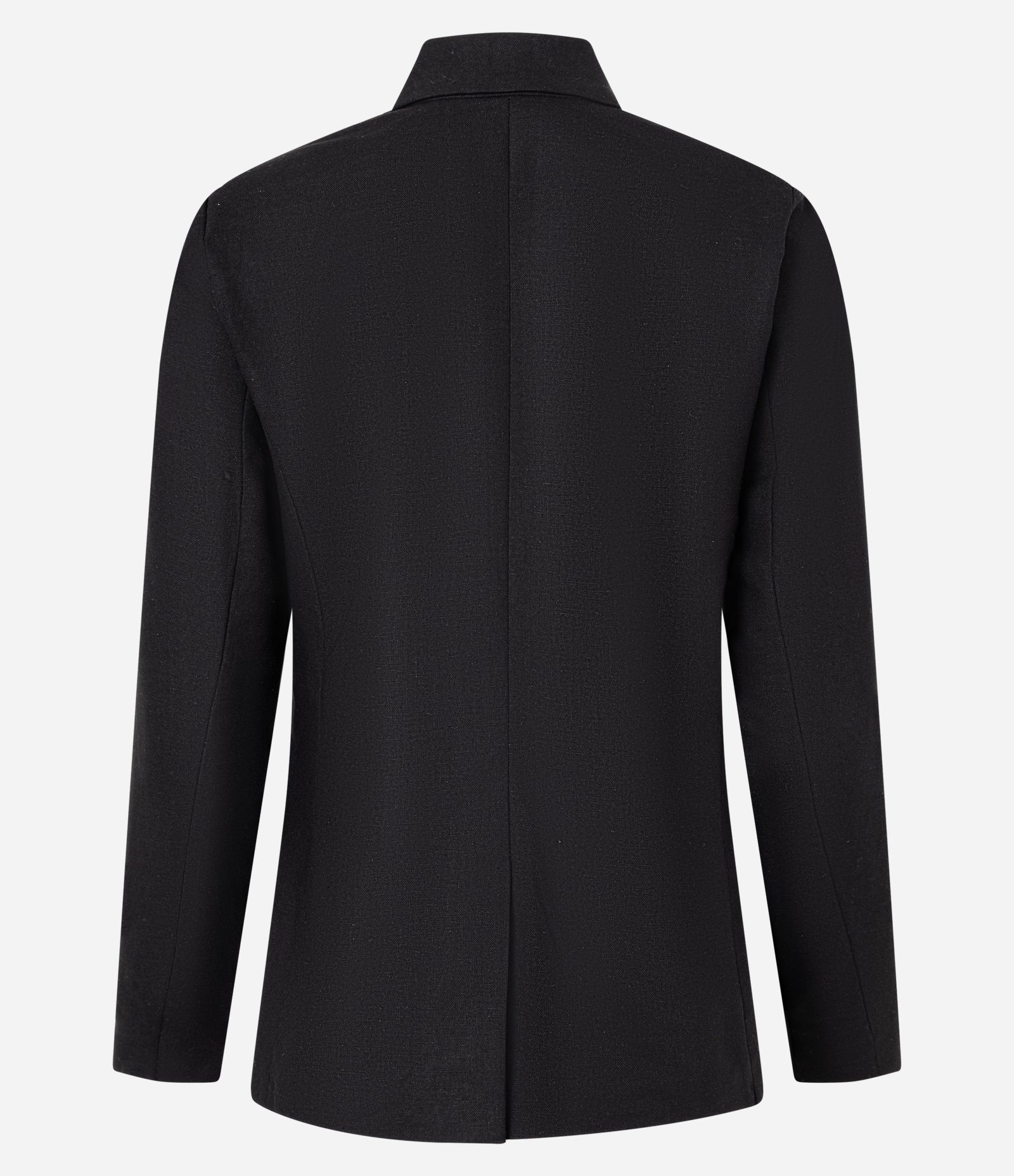 Blazer Alfaiataria em Viscolinho com Detalhe Assimétrico Preto 7