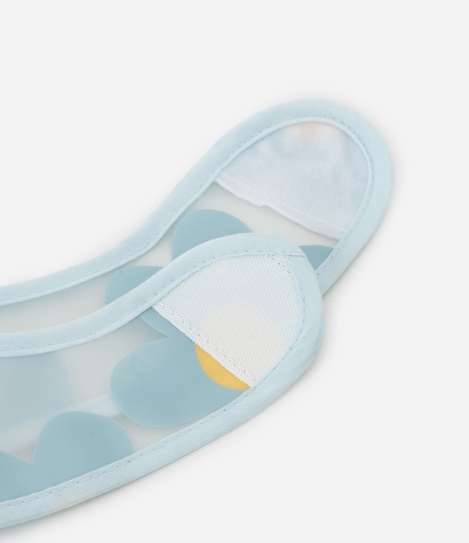 Babador Infantil com Bolso e Estampa Flores - Tam Único Azul 2