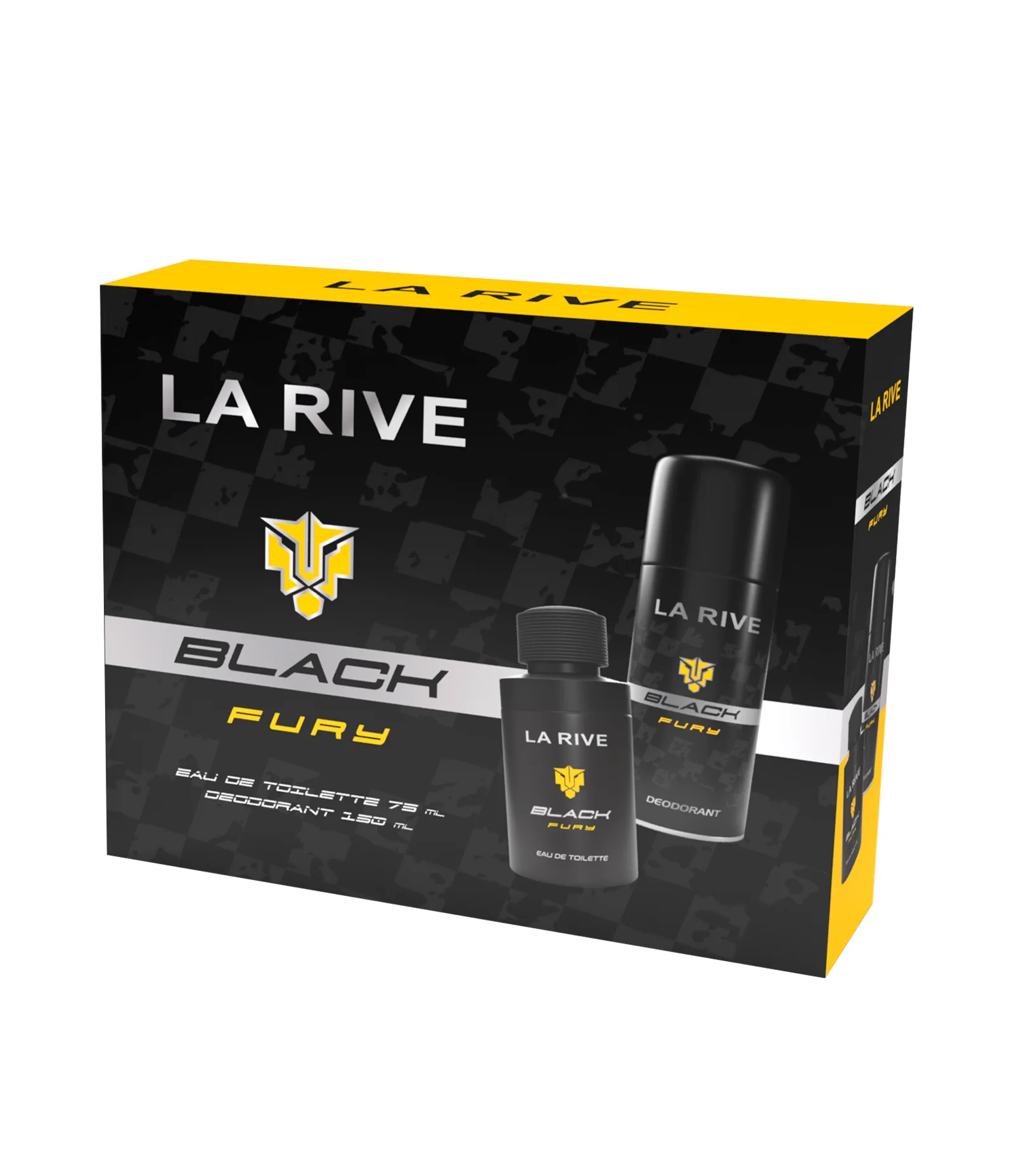 Kit La Rive Perfume Black Fury Eau de Toiltette 75ml + Desodorante 150ml KIT 1