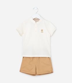 Conjunto Infantil em Piquet com Bordado de Sol Under The Sun - Tam 1 a 6 Anos