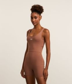 Macaquinho Esportivo em Microfibra com Efeito Empina Bumbum