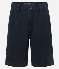 Bermuda Baggy em Sarja com Detalhe de Costura Frontal