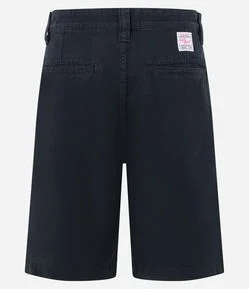 Bermuda Baggy em Sarja com Detalhe de Costura Frontal