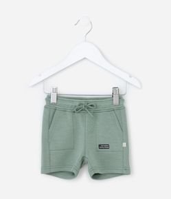 Bermuda Infantil com Bolsinhos e Amarração - Tam 0 a 18 meses