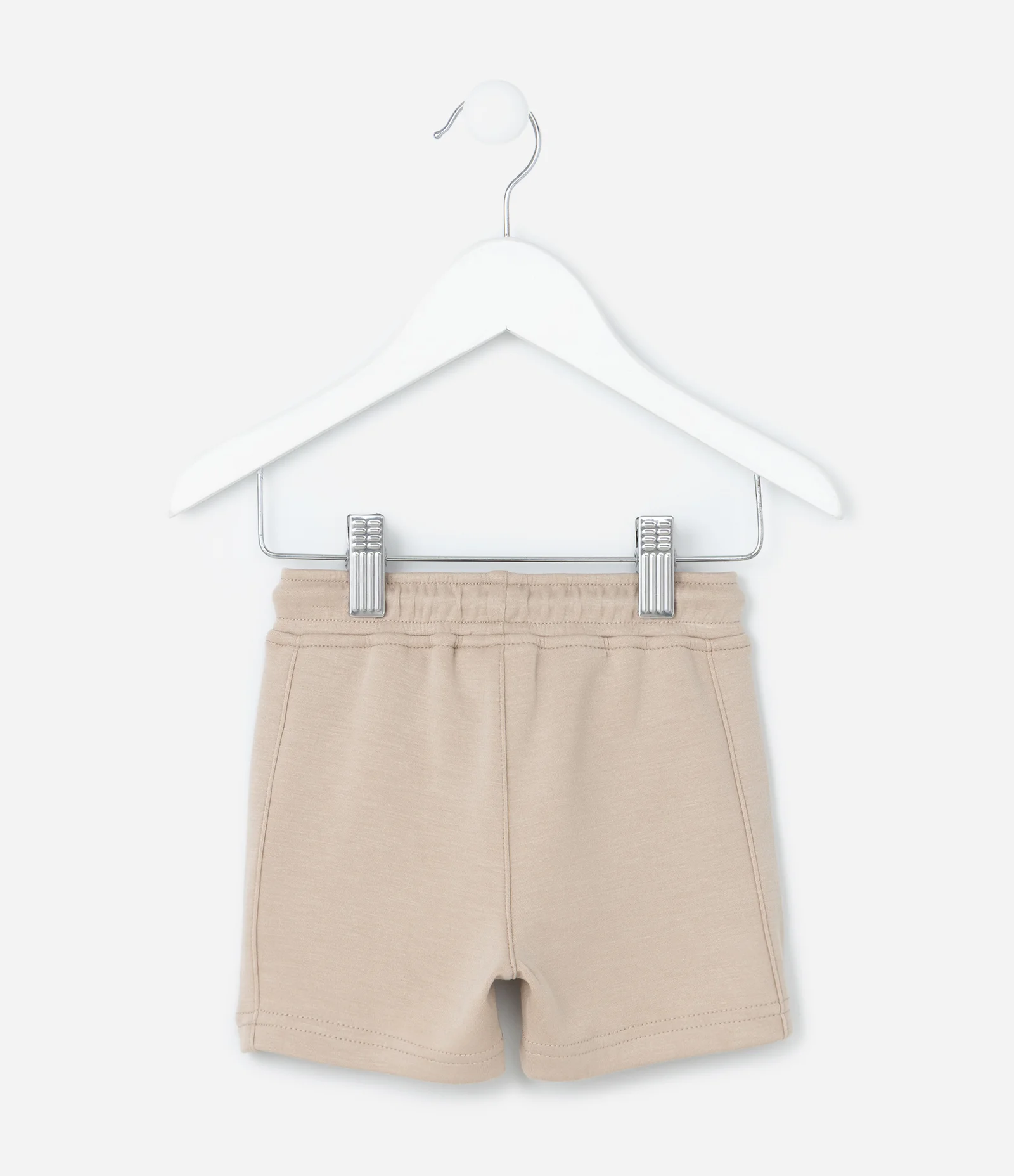 Bermuda Infantil com Bolsinhos e Amarração - Tam 0 a 18 meses Bege 2