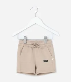 Bermuda Infantil com Bolsinhos e Amarração - Tam 0 a 18 meses