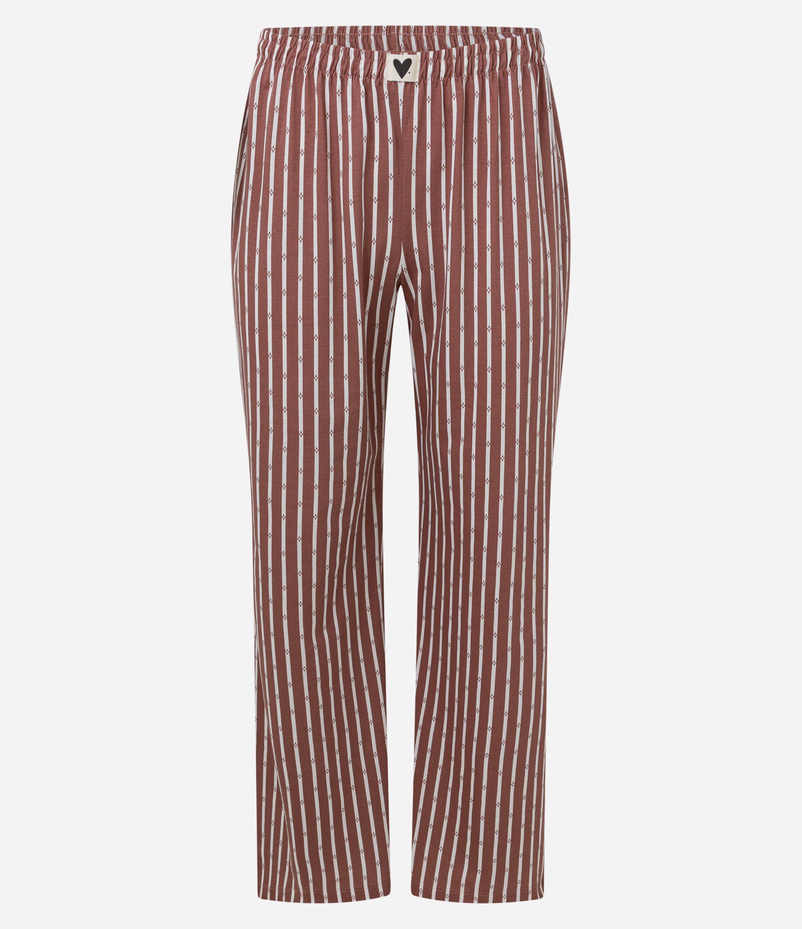 Pijama Longo em Algodão com Estampa Combinação Perfeita Off White/Marrom 6