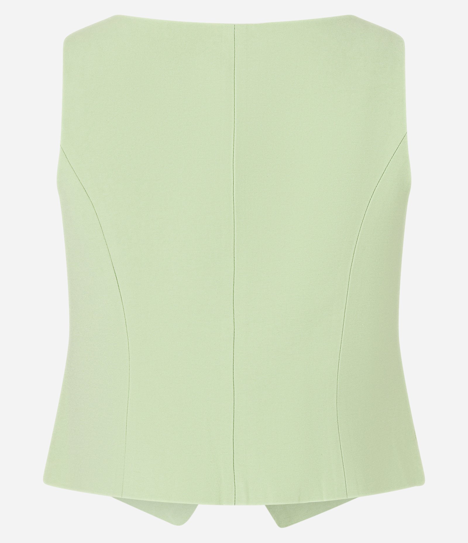Colete Corset Alfaiatada com Decote U e Barra V Verde Claro 8
