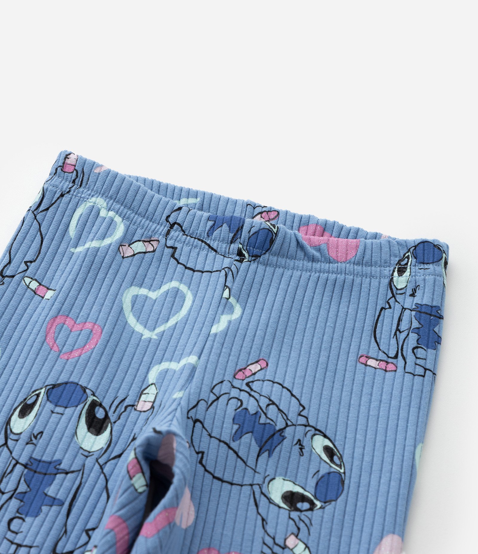Conjunto Infantil com Estampa do Stitch - Tam 1 a 6 Anos Off White/Azul 8