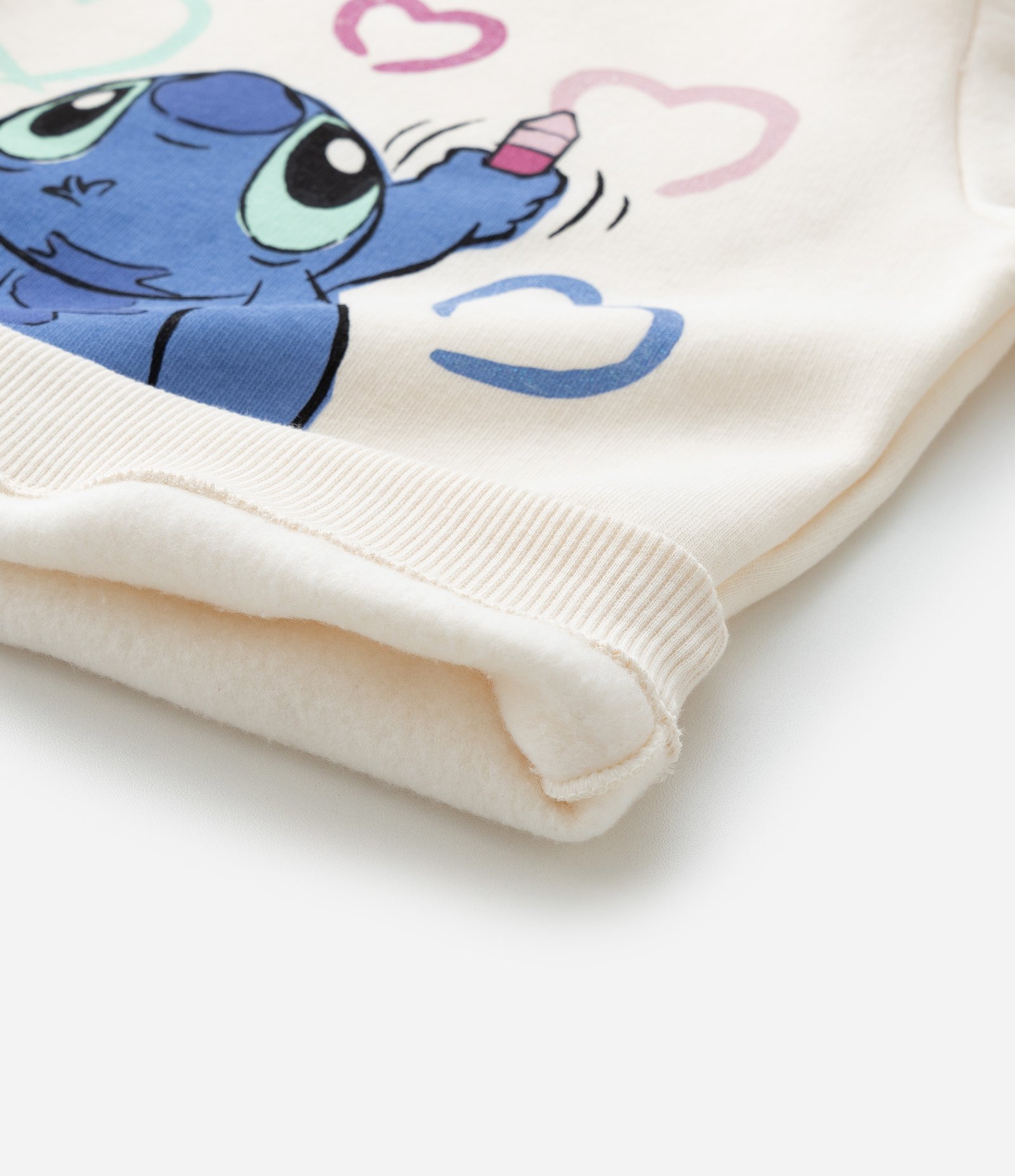 Conjunto Infantil com Estampa do Stitch - Tam 1 a 6 Anos Off White/Azul 10