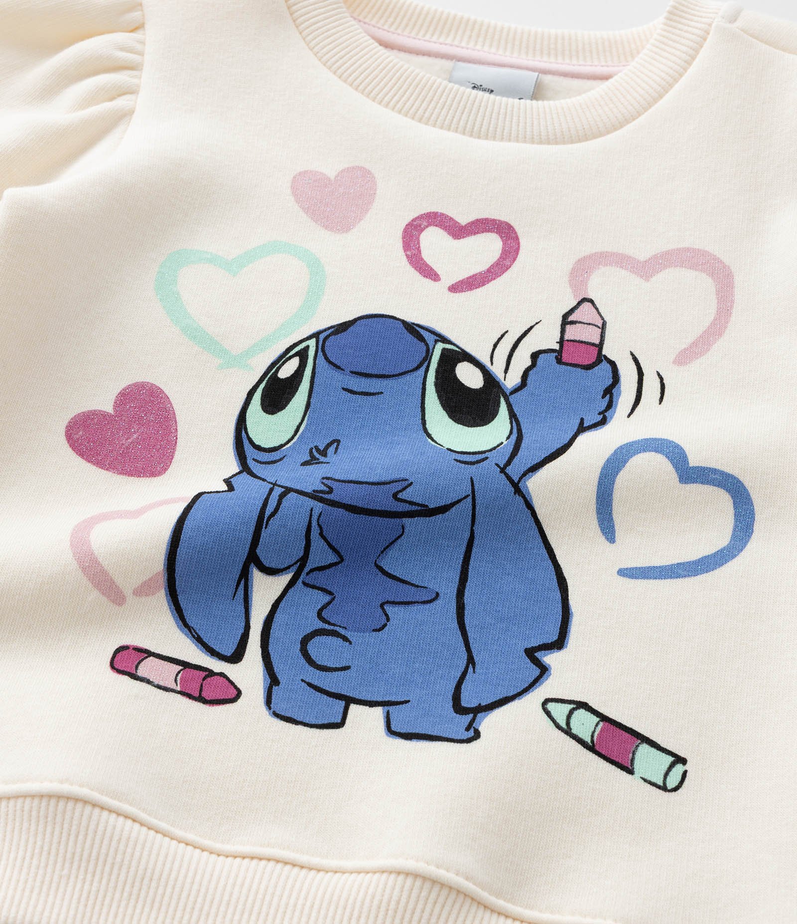 Conjunto Infantil com Estampa do Stitch - Tam 1 a 6 Anos Off White/Azul 12