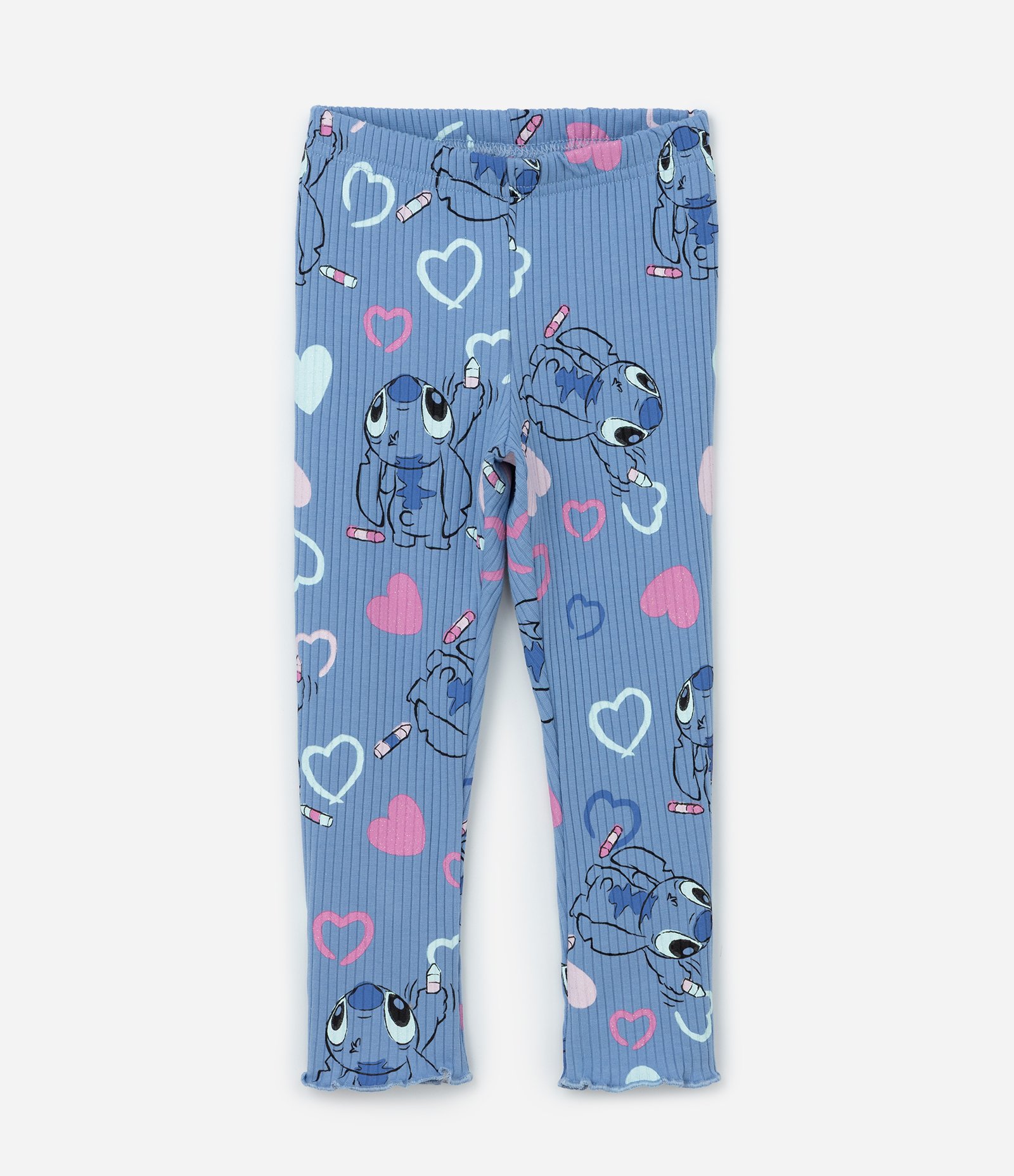 Conjunto Infantil com Estampa do Stitch - Tam 1 a 6 Anos Off White/Azul 5