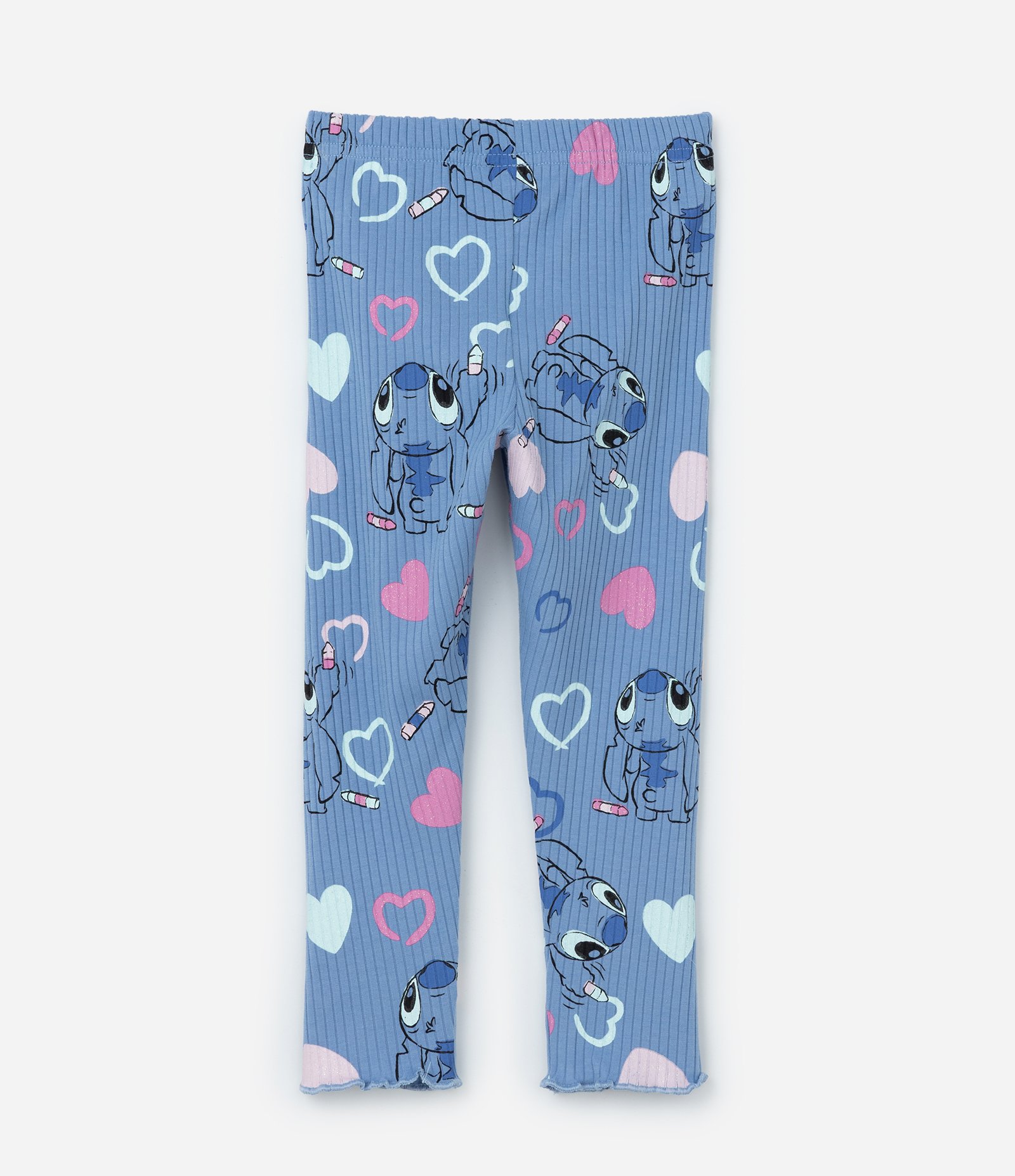 Conjunto Infantil com Estampa do Stitch - Tam 1 a 6 Anos Off White/Azul 6