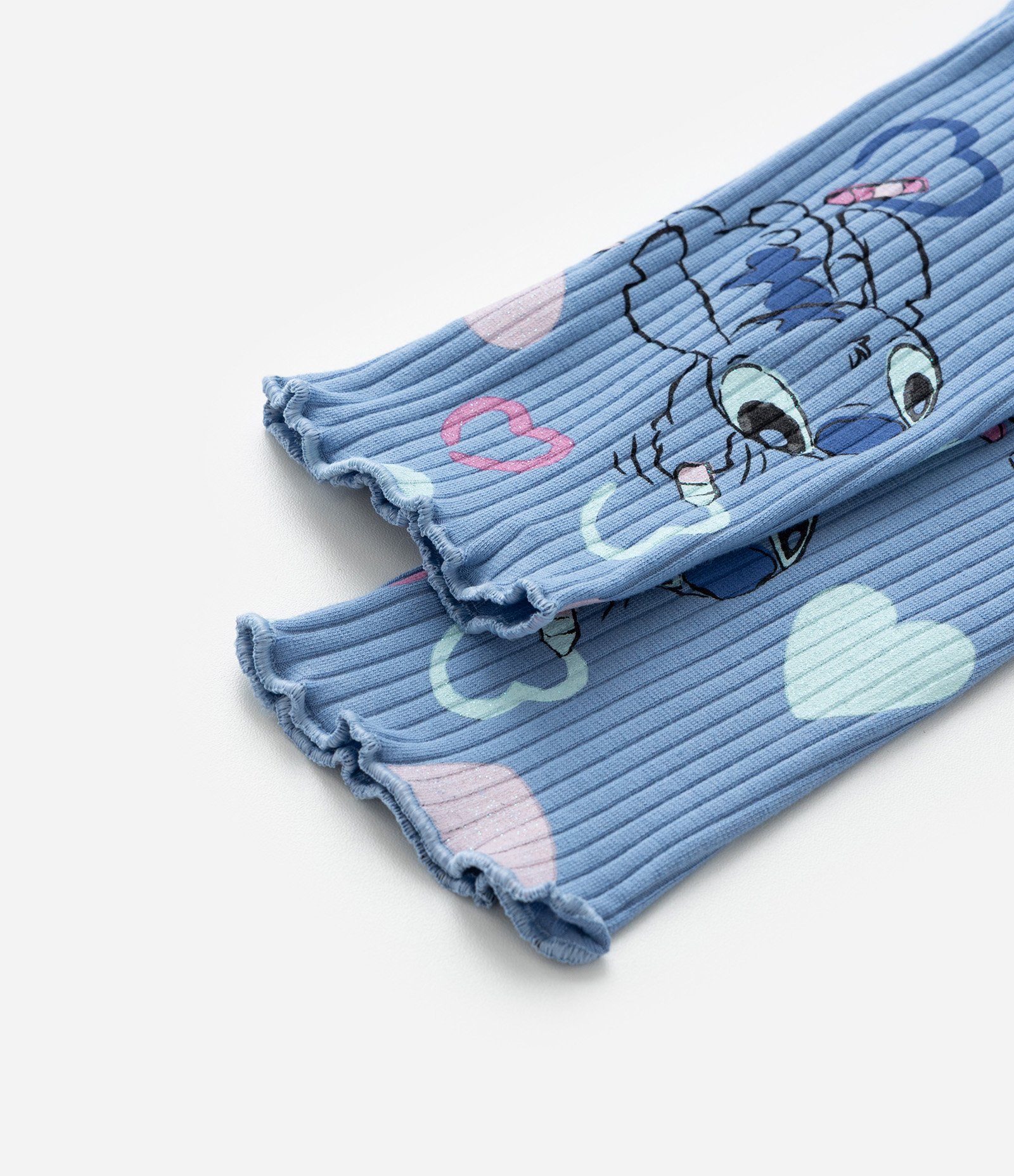 Conjunto Infantil com Estampa do Stitch - Tam 1 a 6 Anos Off White/Azul 7