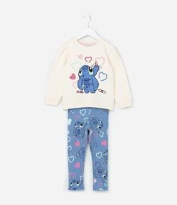 Conjunto Infantil com Estampa do Stitch - Tam 1 a 6 Anos