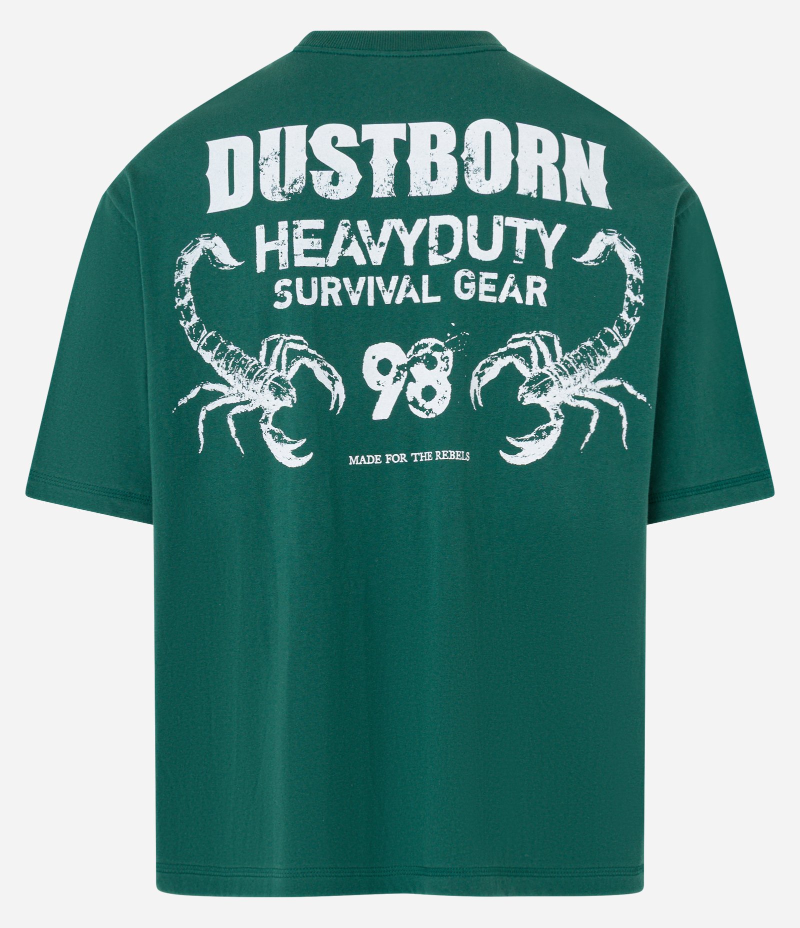 Camiseta Boxy em Algodão com estampa Lettering e Escorpiões Verde 7