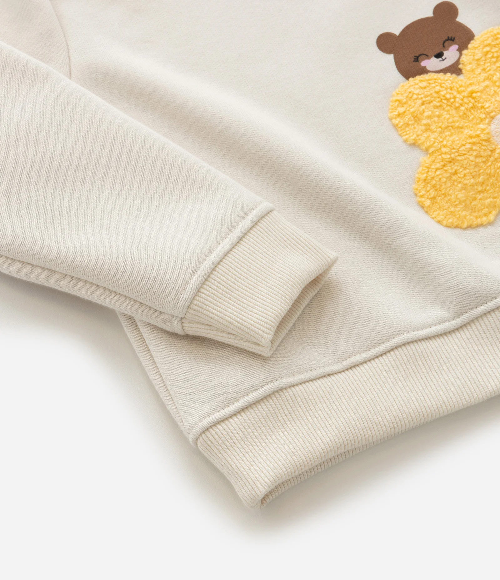 Conjunto Infantil com Bordado Urso e Flor - Tam 1 a 6  Anos Marrom/Bege 8