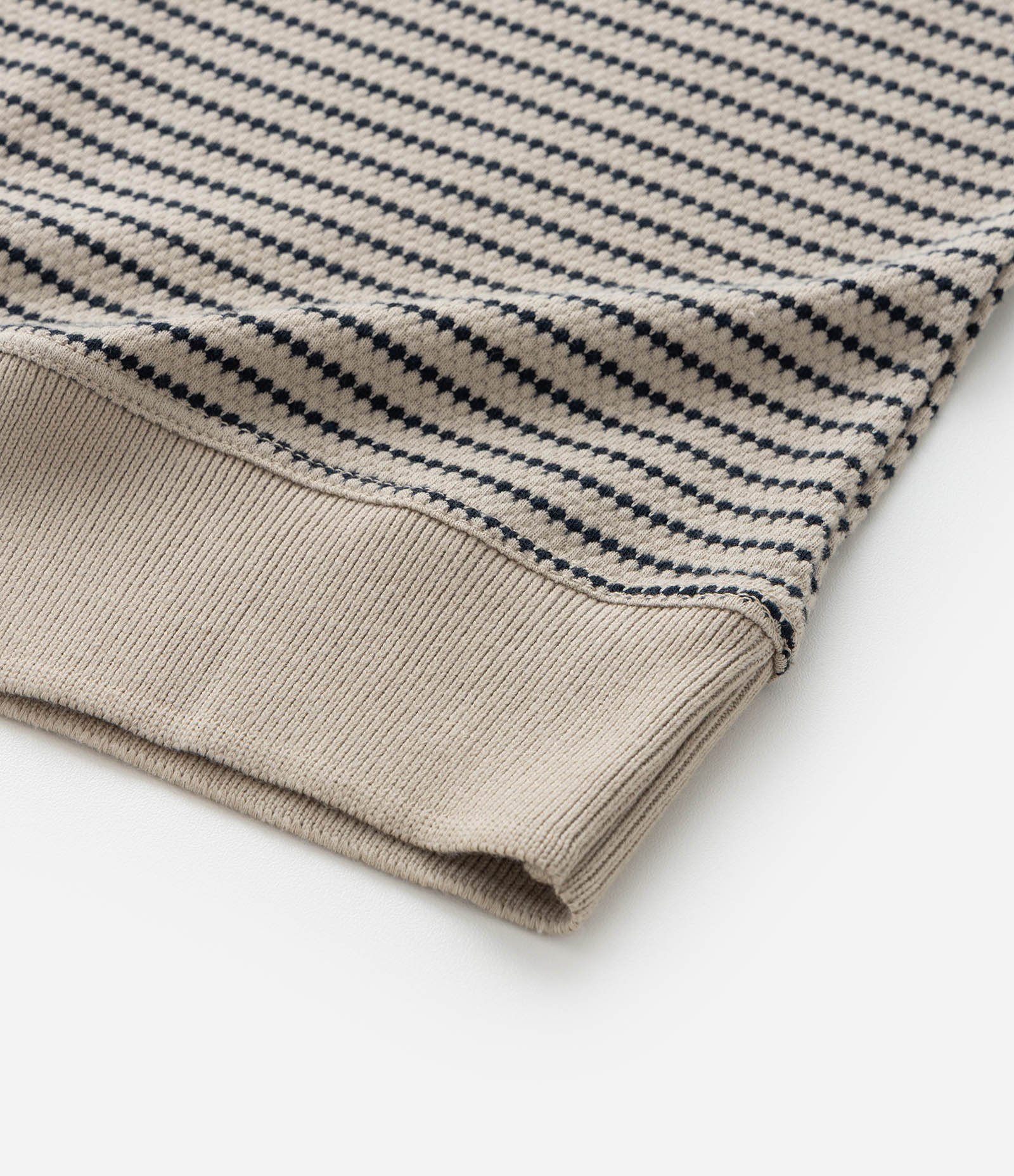 Camiseta Infantil Texturizada com Listras a Fio Tinto - Tam 5 a 14 Anos Bege 4