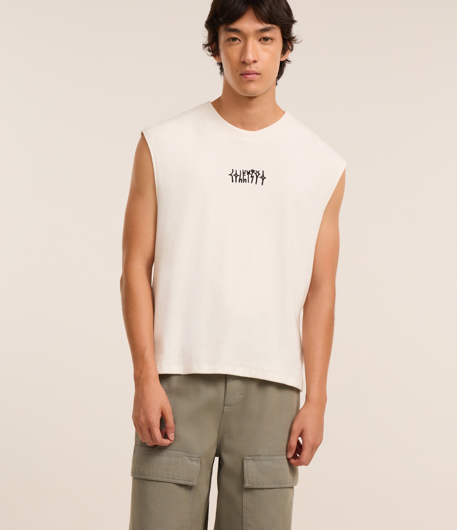 Calça Mega Baggy em Sarja com Bolso Cargo Verde 3