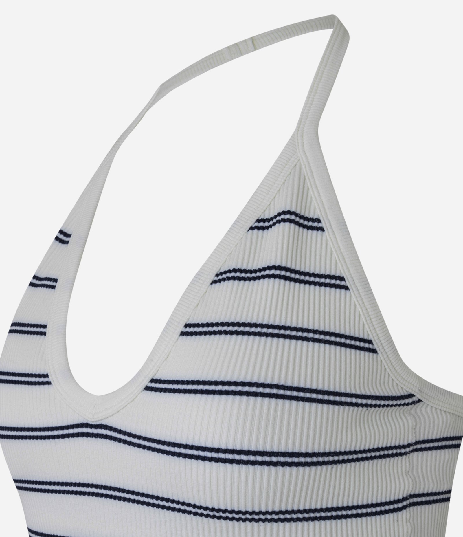 Blusa Frente Única Seamless Listrada Branco 6