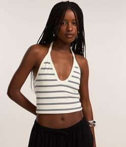 Blusa Frente Única Seamless Listrada