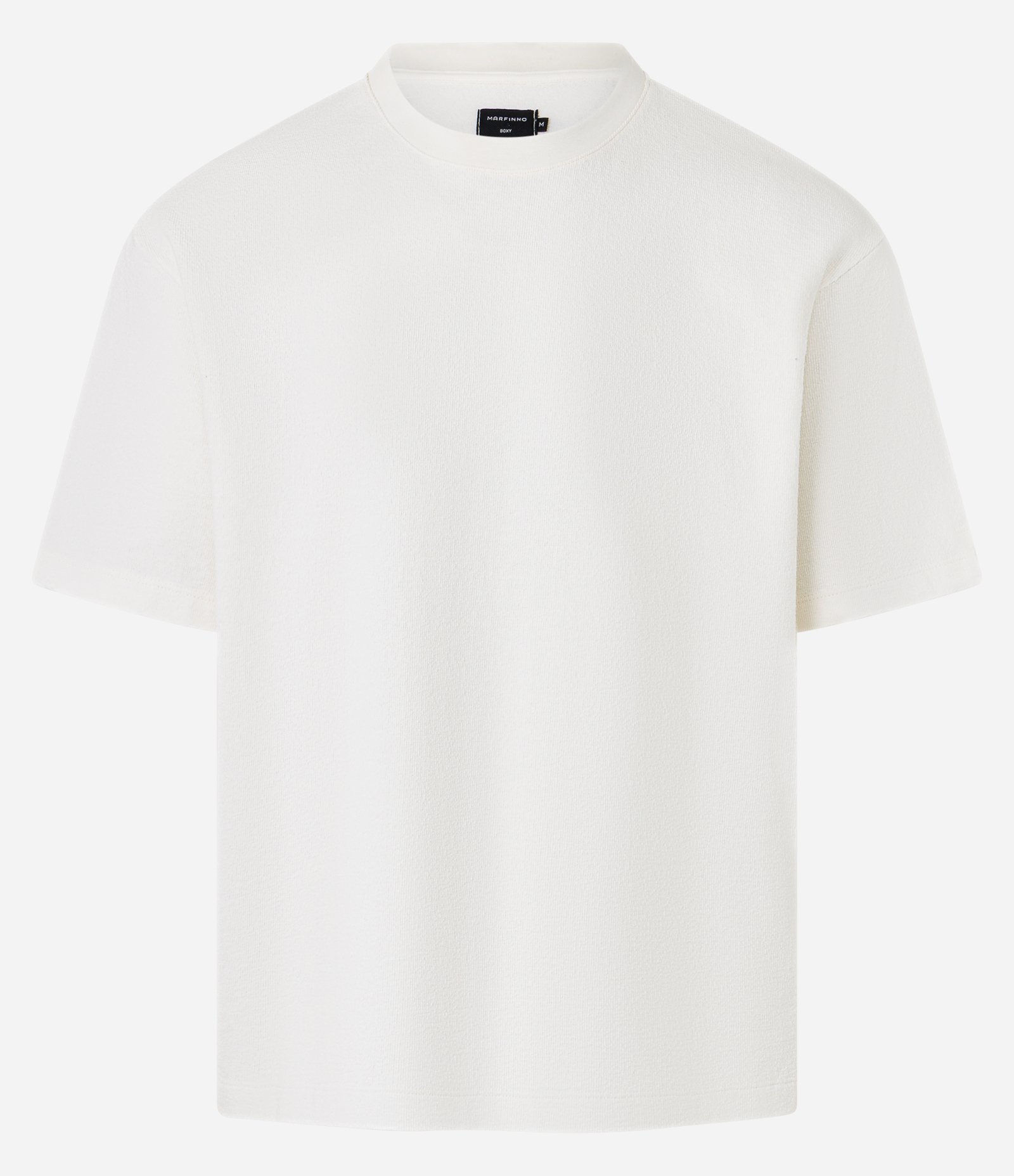 Camiseta Boxy em Algodão Texturizada Branco 7