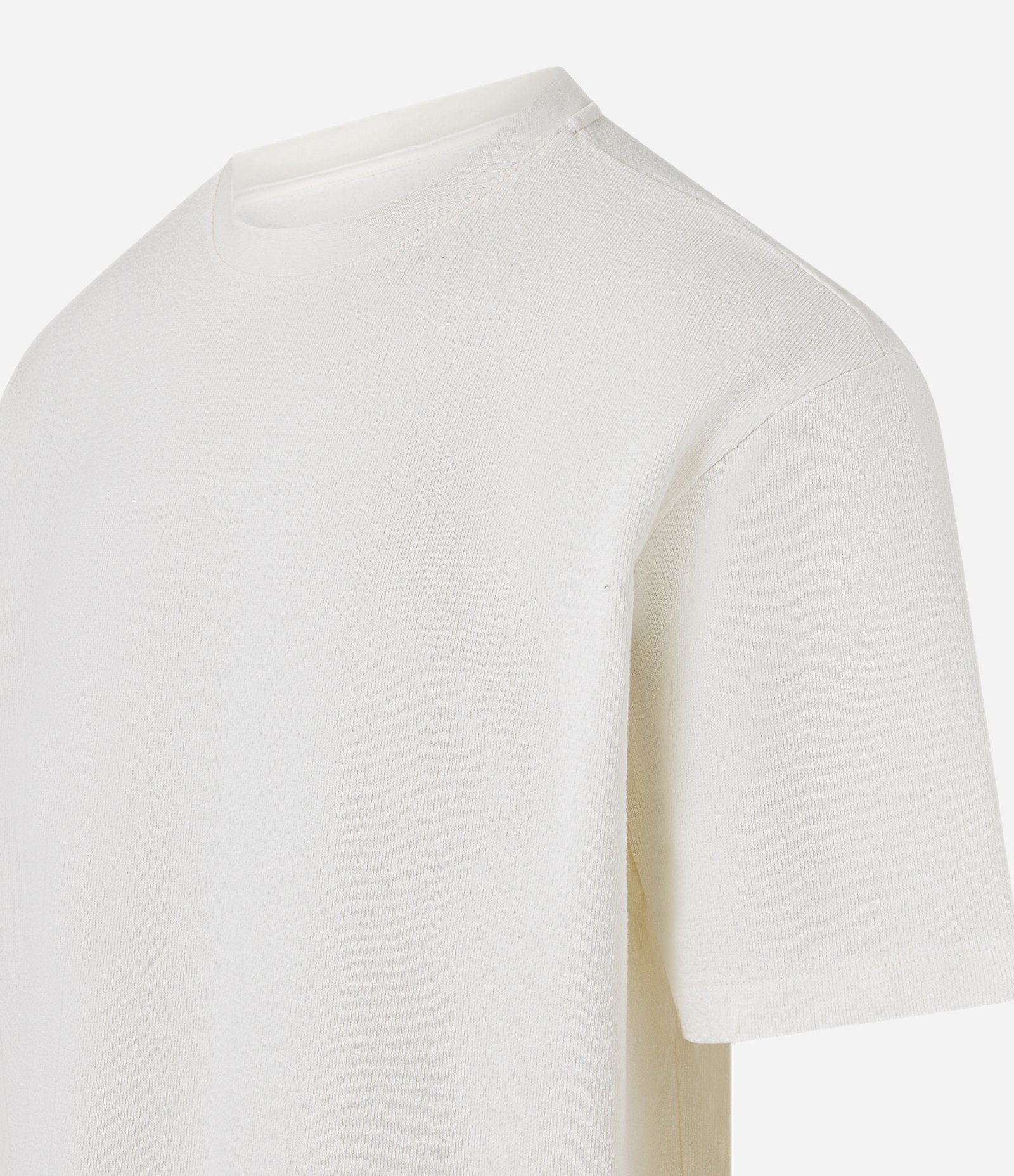 Camiseta Boxy em Algodão Texturizada Branco 8
