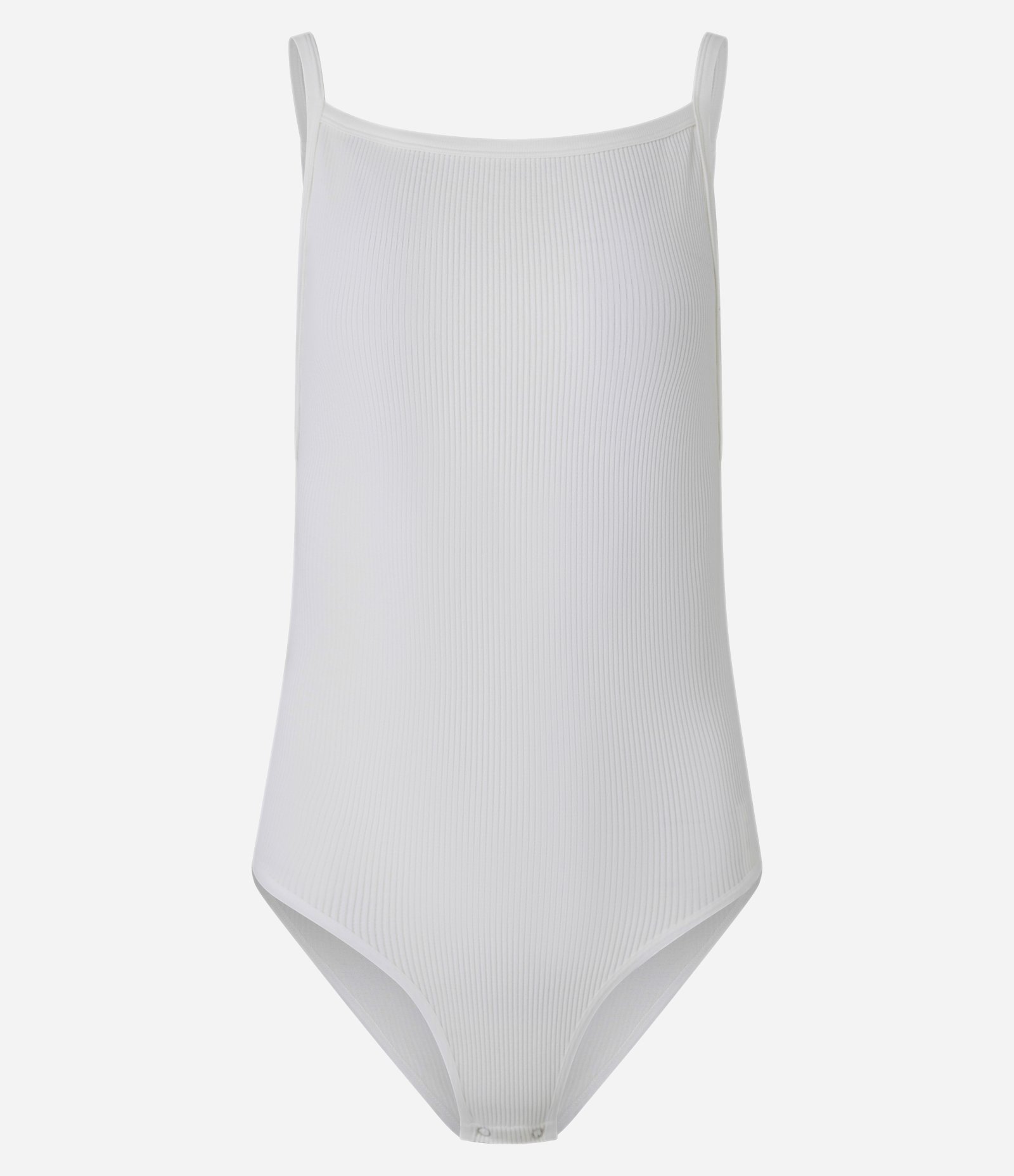 Body em Poliamida Seamless com Alças Finas Branco 4