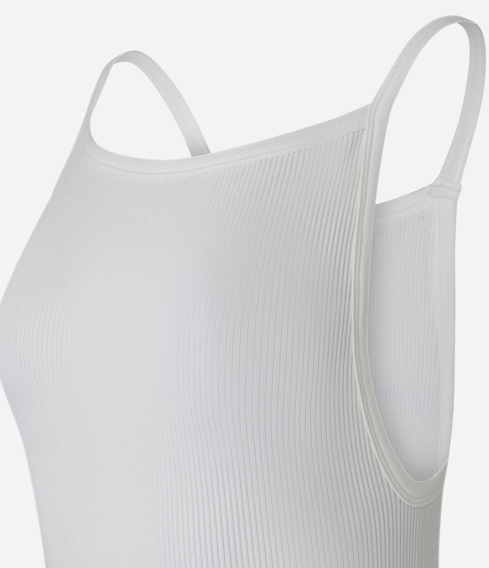 Body em Poliamida Seamless com Alças Finas Branco 5