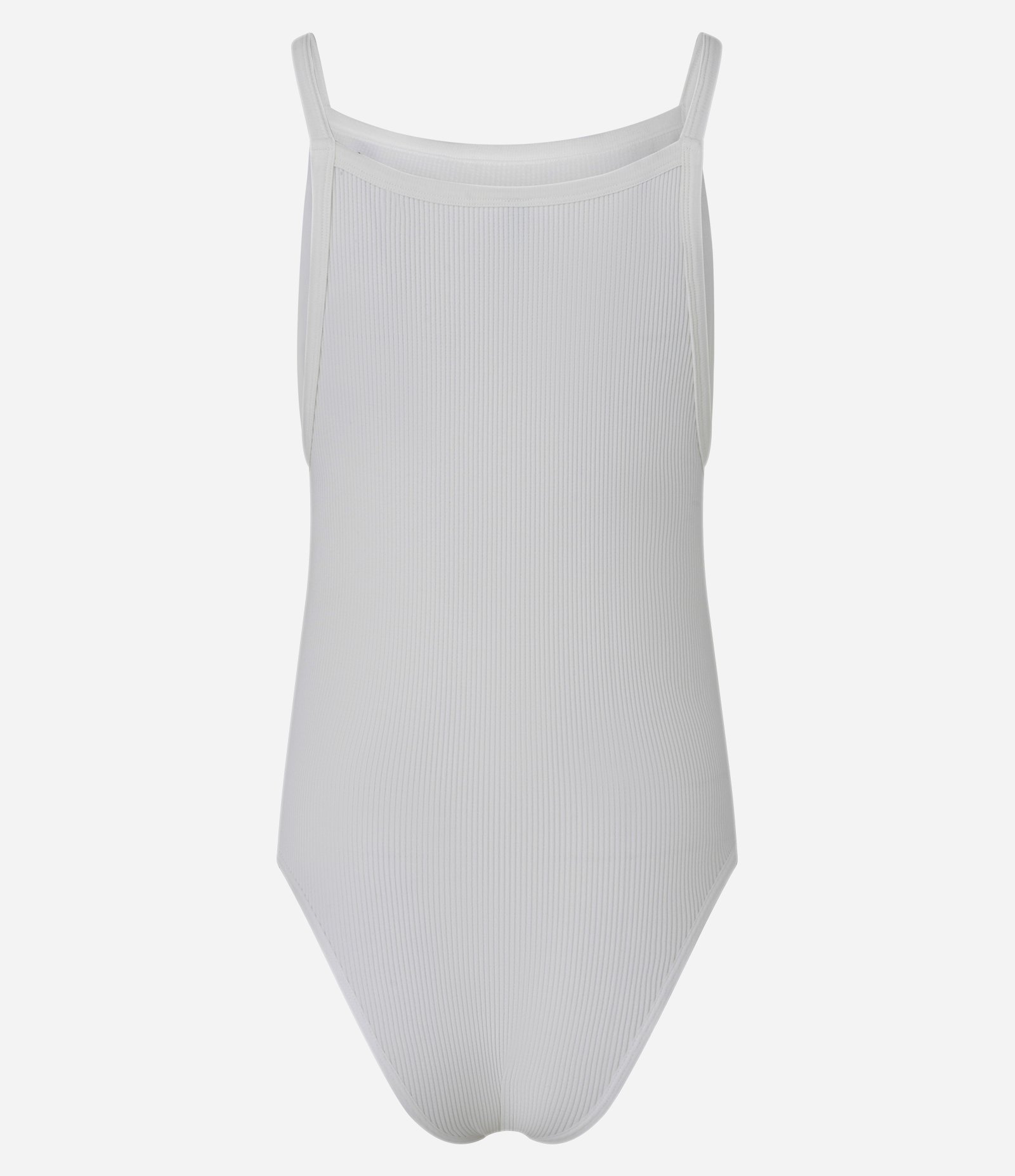Body em Poliamida Seamless com Alças Finas Branco 6