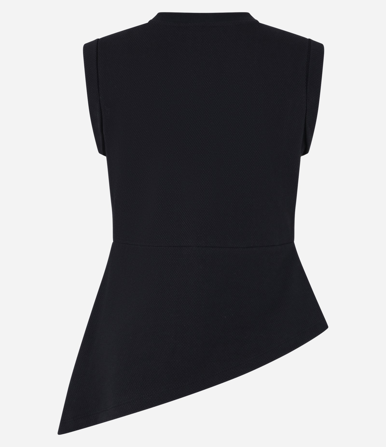 Blusa sem Manga em Algodão com Barra Assimétrica Preto 3