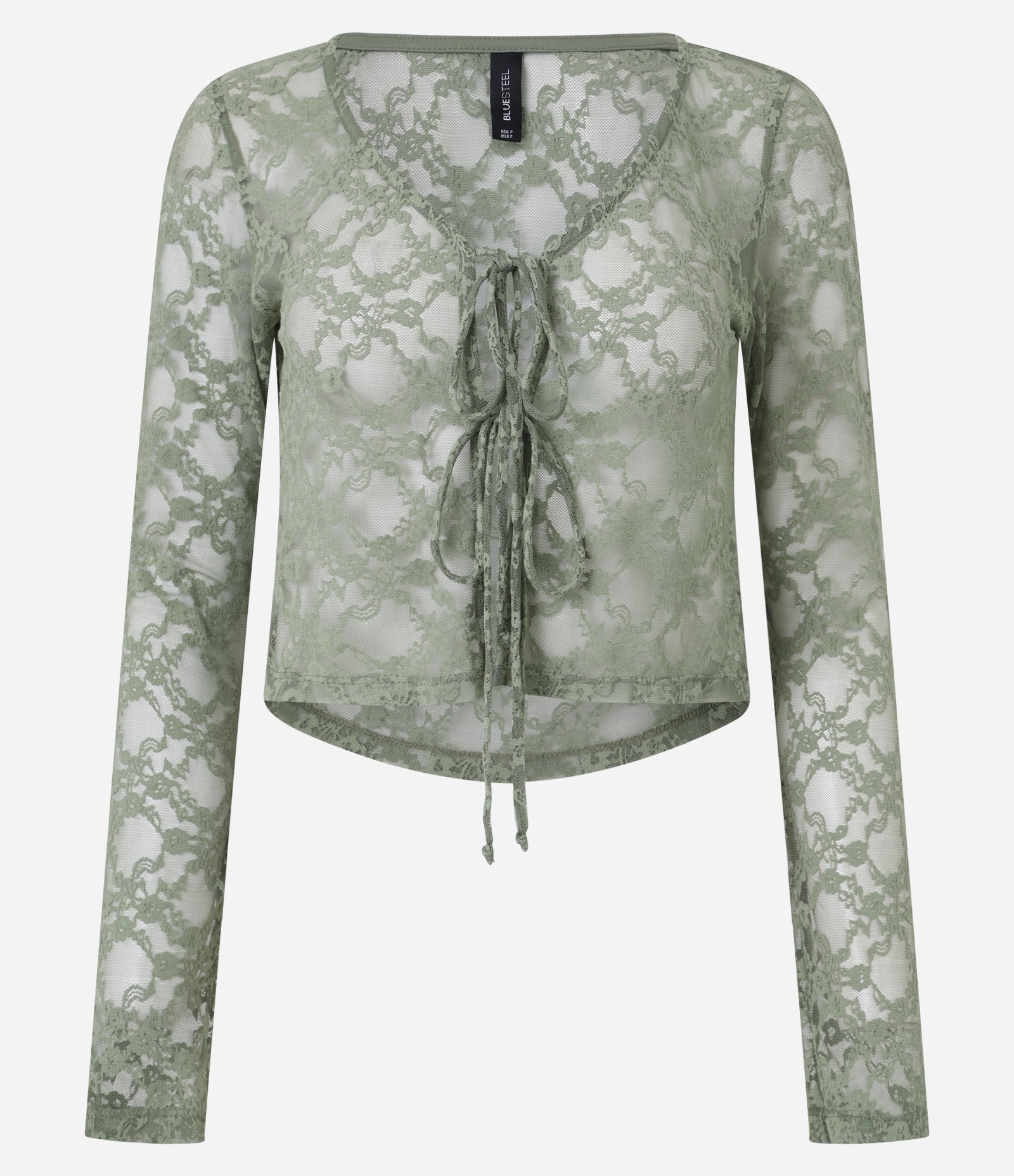 Blusa em Renda com Lacinhos Frontais Verde 6