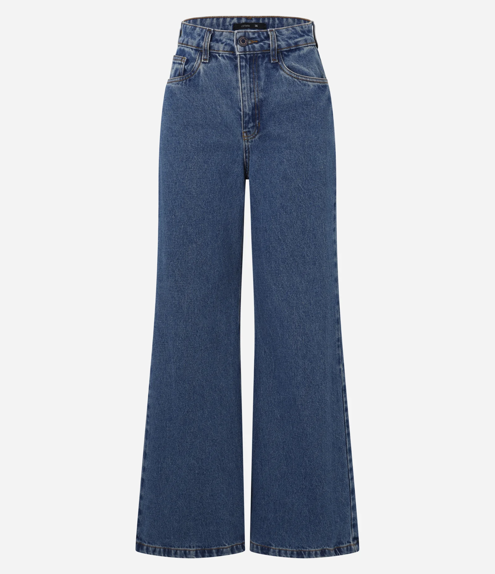Calça Flare em Jeans com Cintura Alta Azul 1