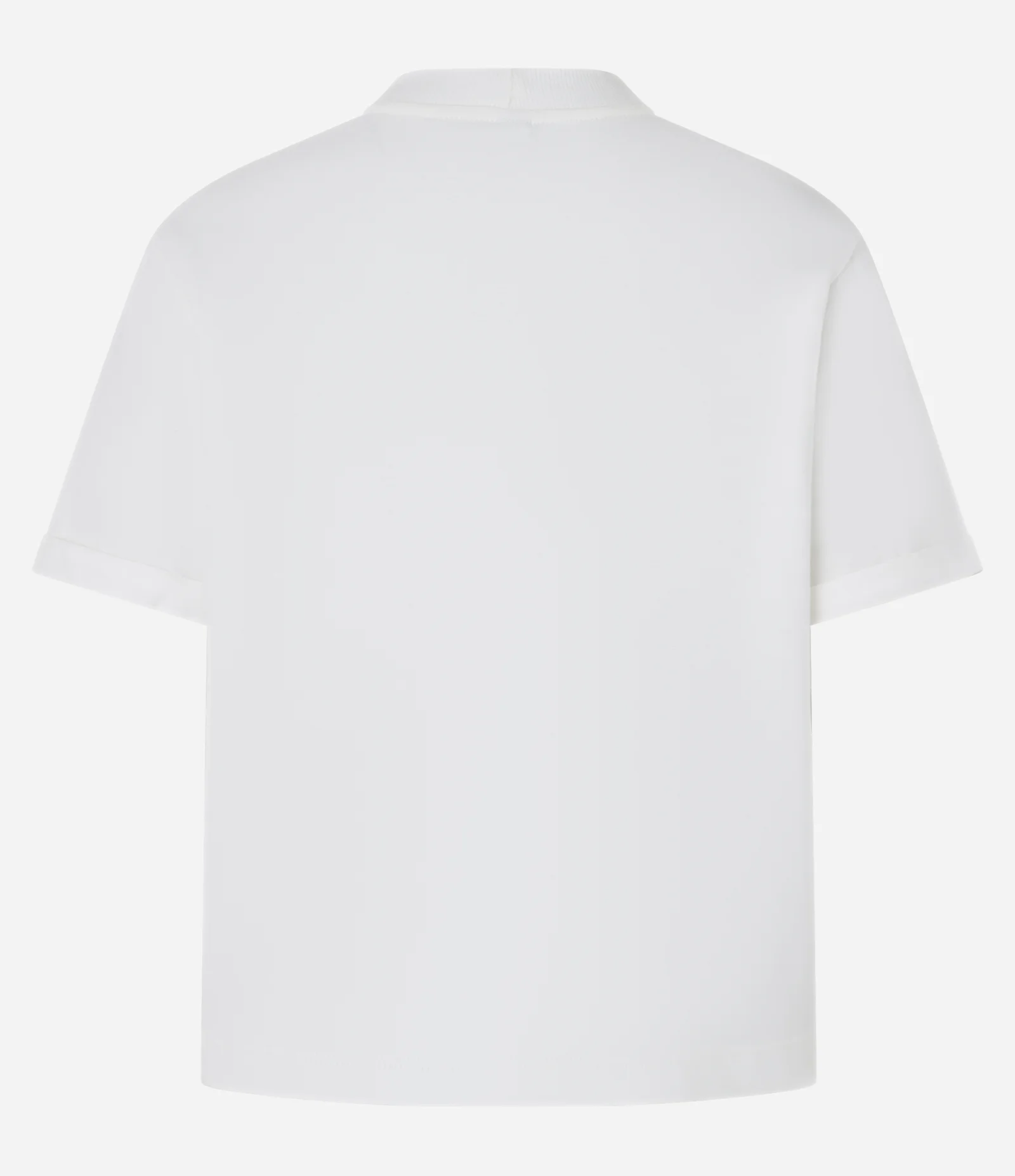 Blusa em Algodão com Golinha Alta e Estampa Goiabada Branco 5