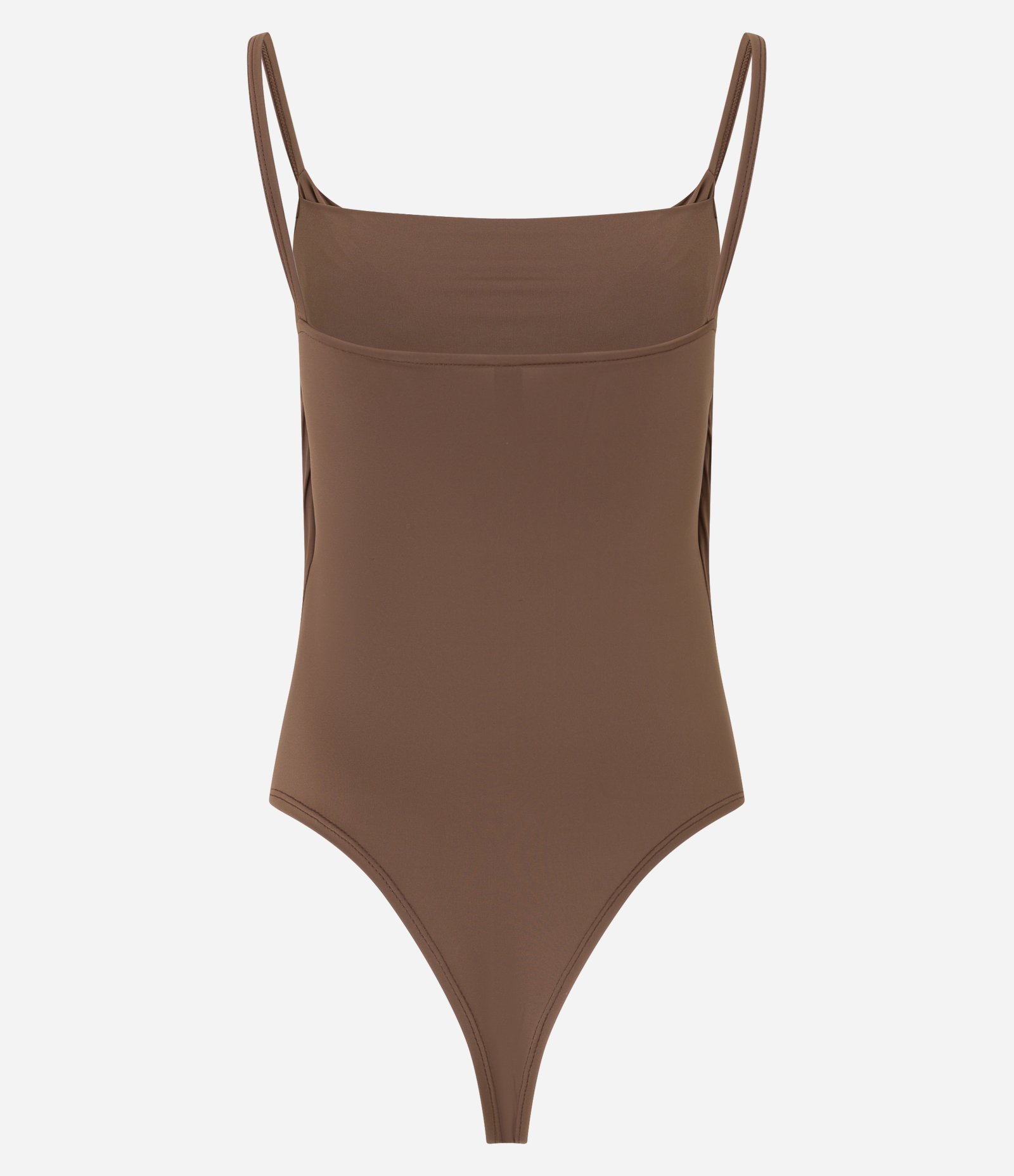 Body em Microfibra com Decote Degage Marrom 5