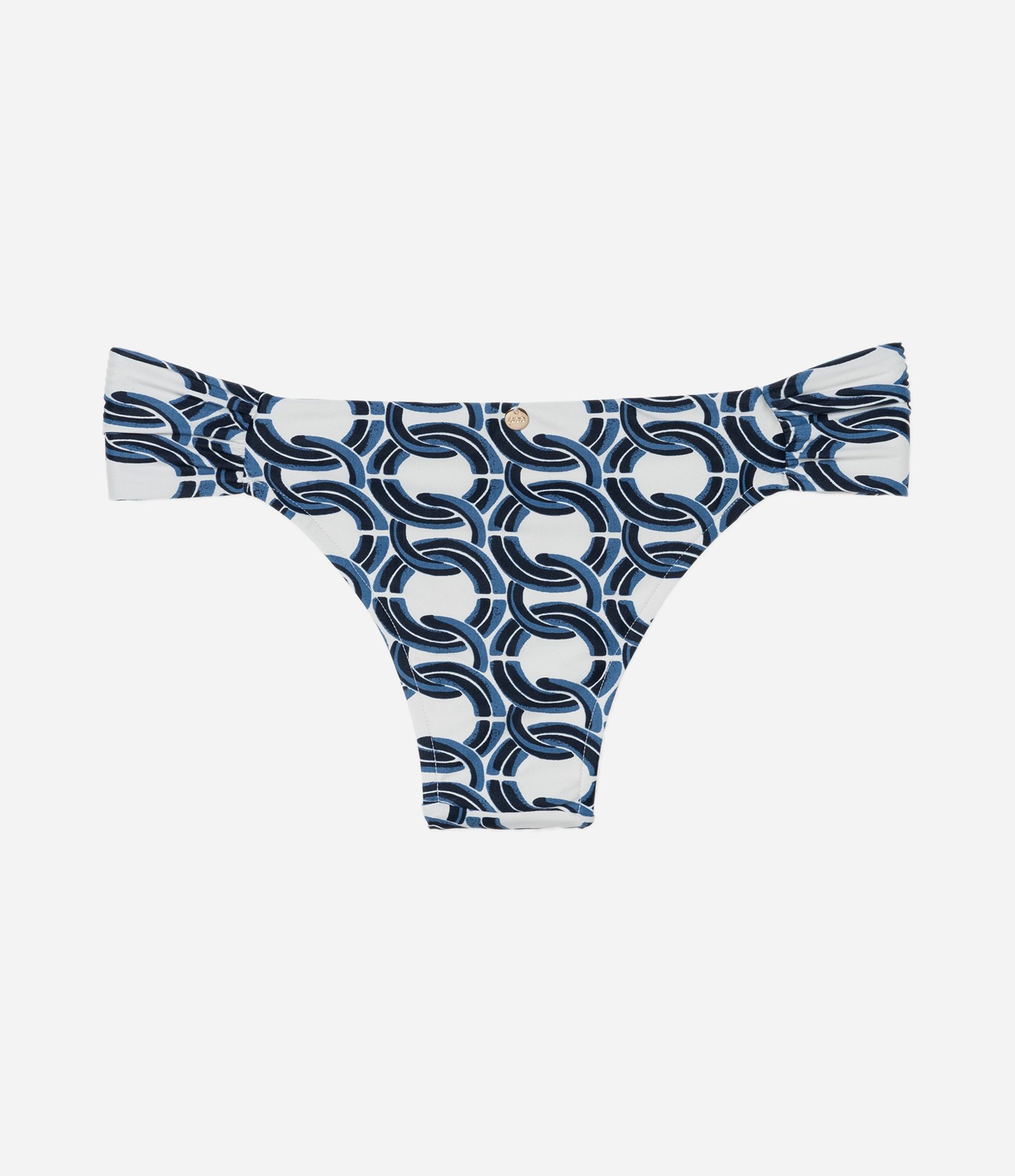Biquíni Calcinha em Microfibra com Estampa Corrente Azul 7