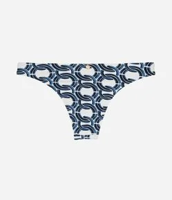 Biquíni Calcinha Básico em Microfibra com Estampa Corrente