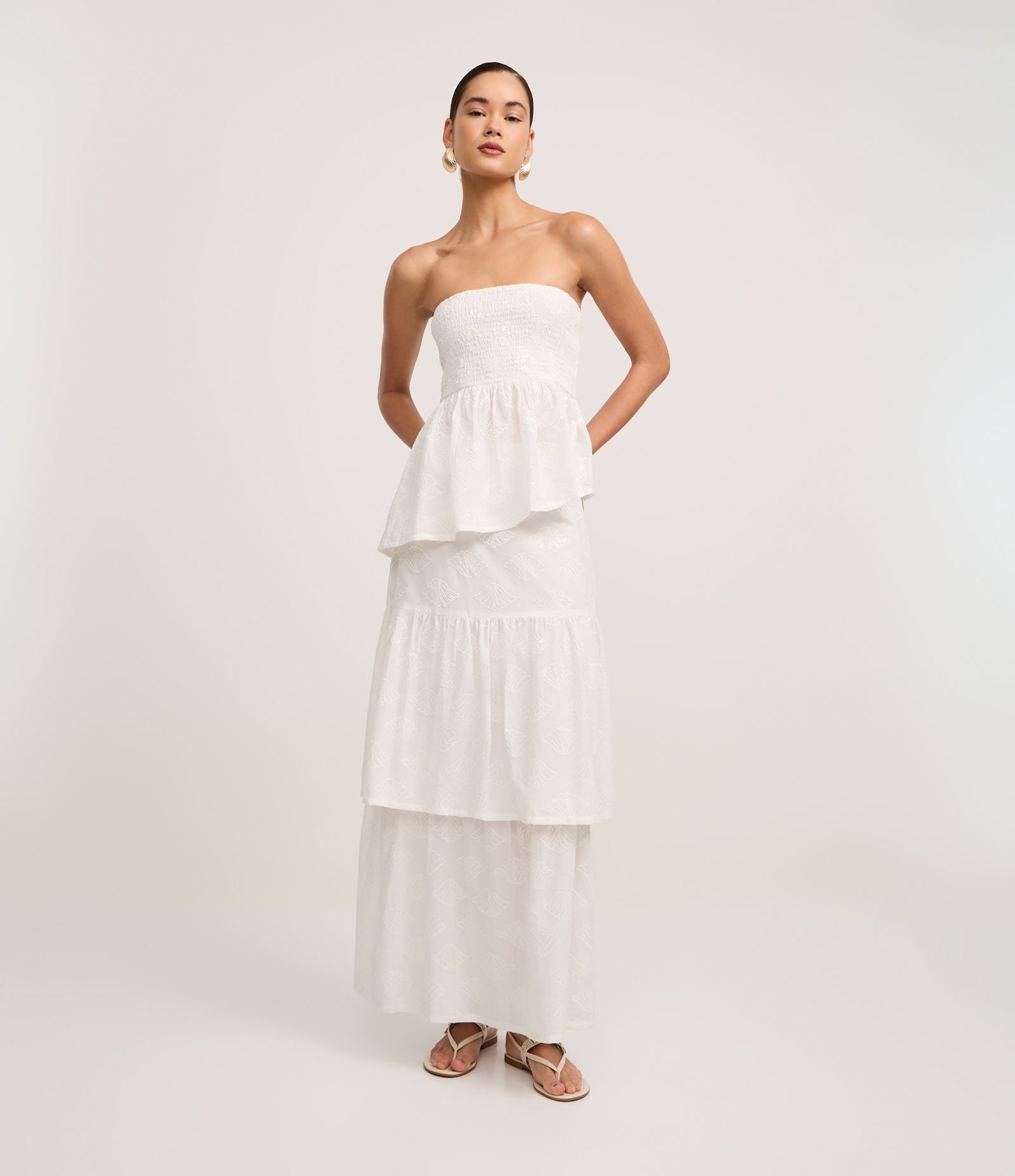 Blusa em Cambraia com Lastex e Bordado na Barra Assimétrica Off White 2