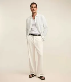 Camisa Comfort em Viscose com Textura