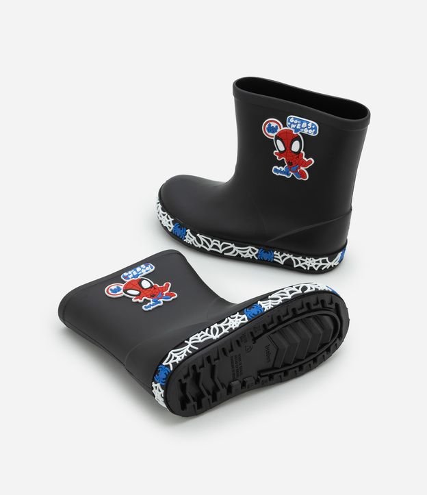Bota Galocha Infantil com Patch do Spidey - Tam 21 a 28