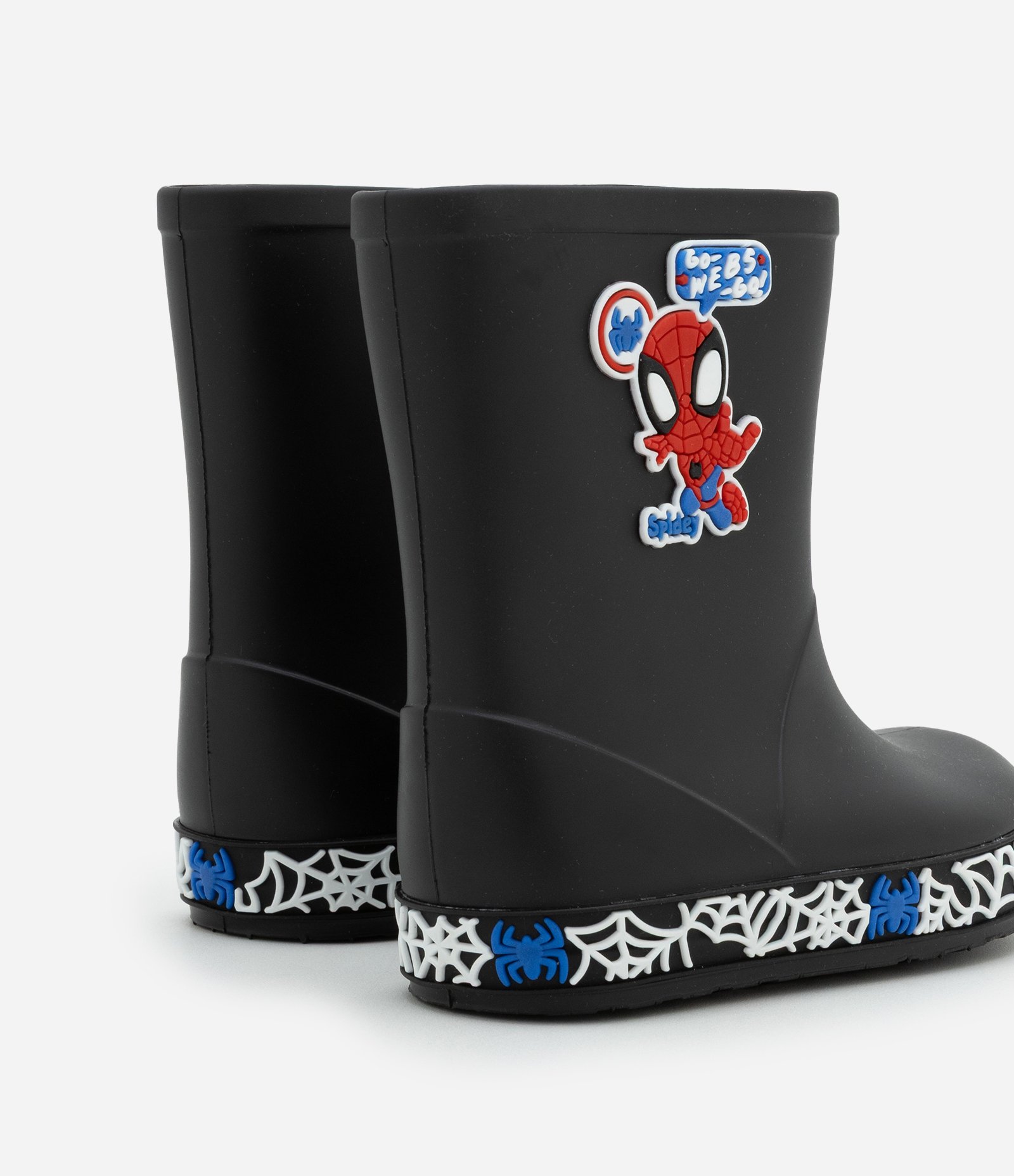 Bota Galocha Infantil com Patch do Spidey - Tam 21 a 28 Preto 3