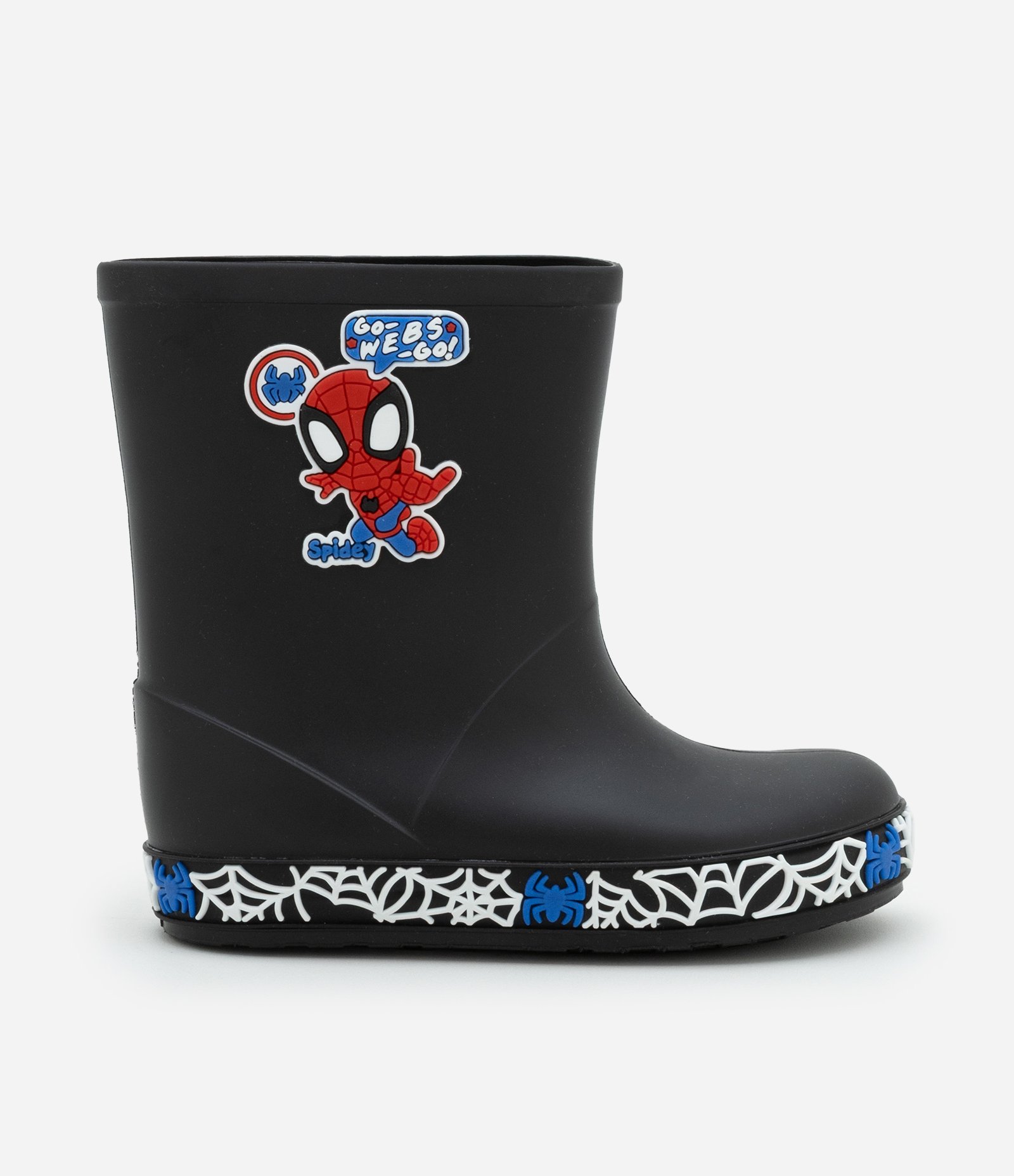 Bota Galocha Infantil com Patch do Spidey - Tam 21 a 28 Preto 5