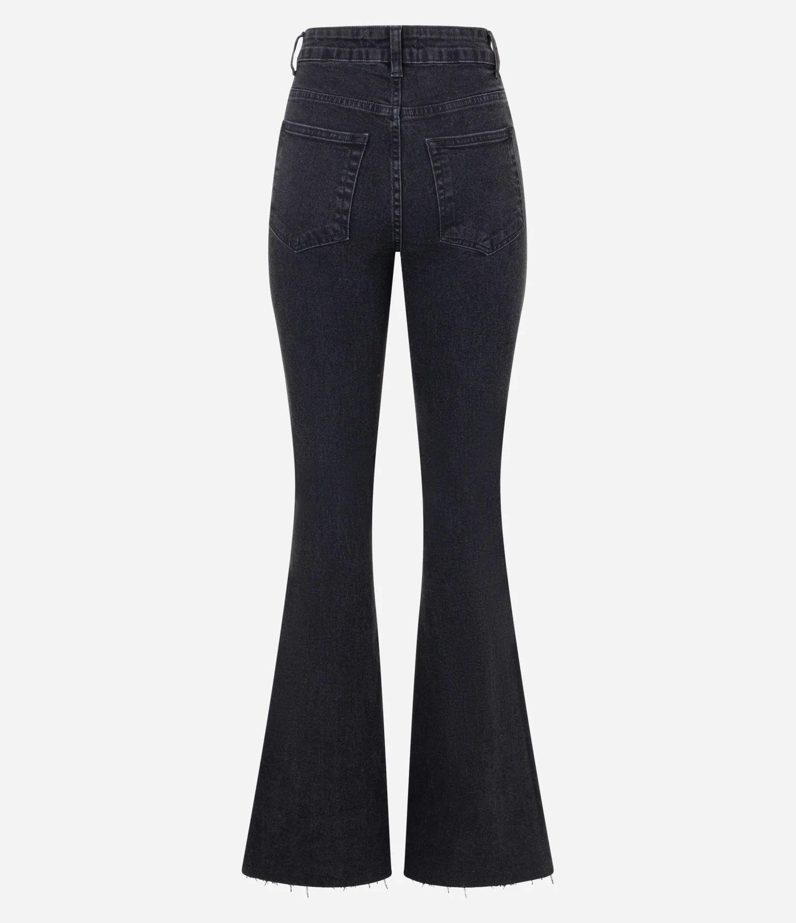 Calça Flare em Jeans com Elastano Preto