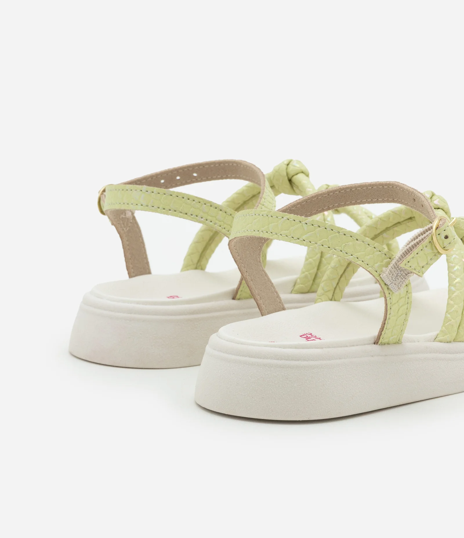 Sandália Infantil em PU com Tiras Trabalhadas - Tam 20 ao 25 Verde 2