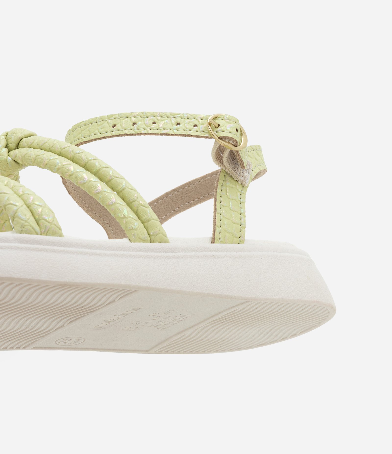 Sandália Infantil em PU com Tiras Trabalhadas - Tam 20 ao 25 Verde 3