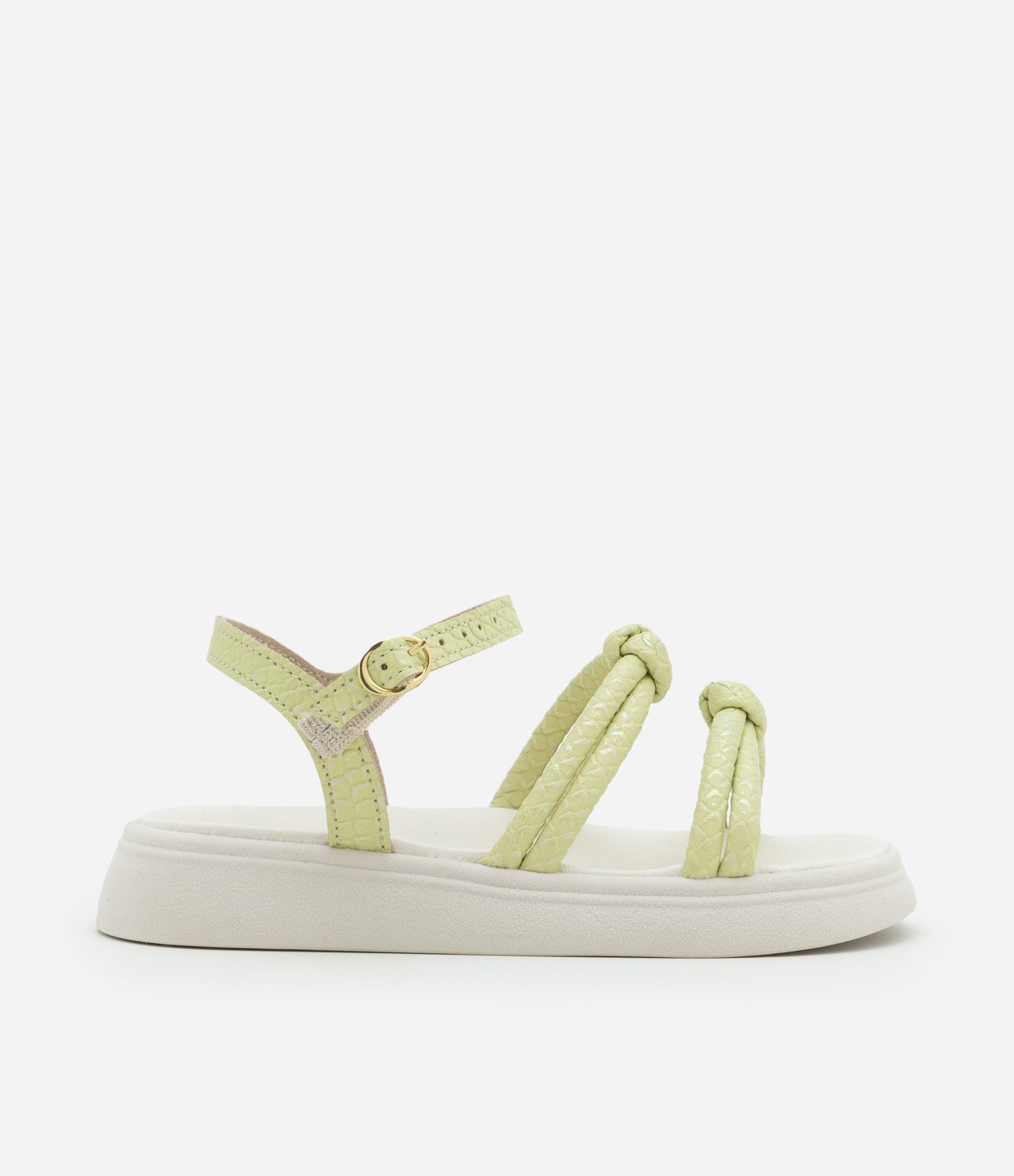 Sandália Infantil em PU com Tiras Trabalhadas - Tam 20 ao 25 Verde 6