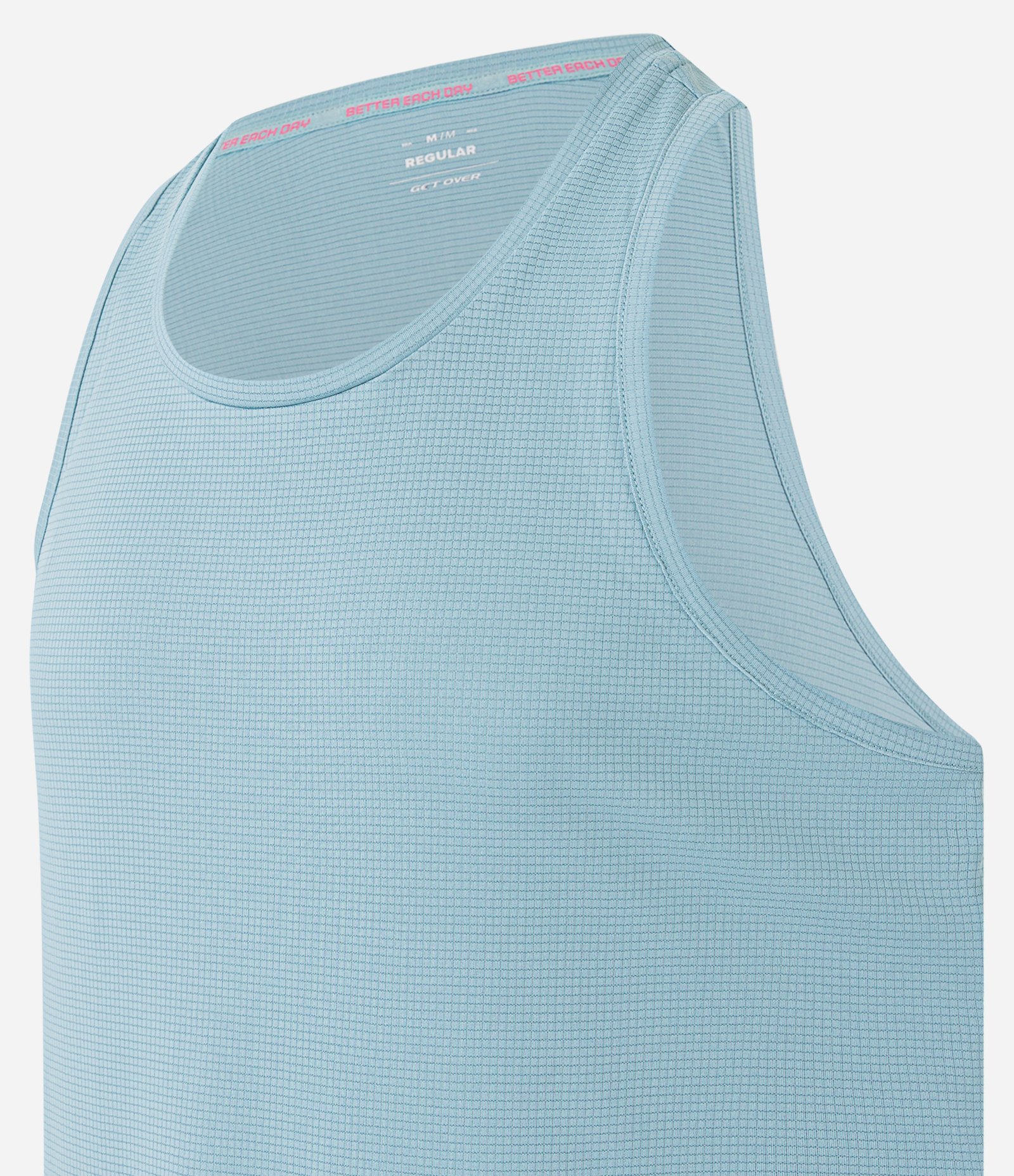 Regata Esportiva Nadador com Tecnologia Dry com Textura Quadriculada Azul 6