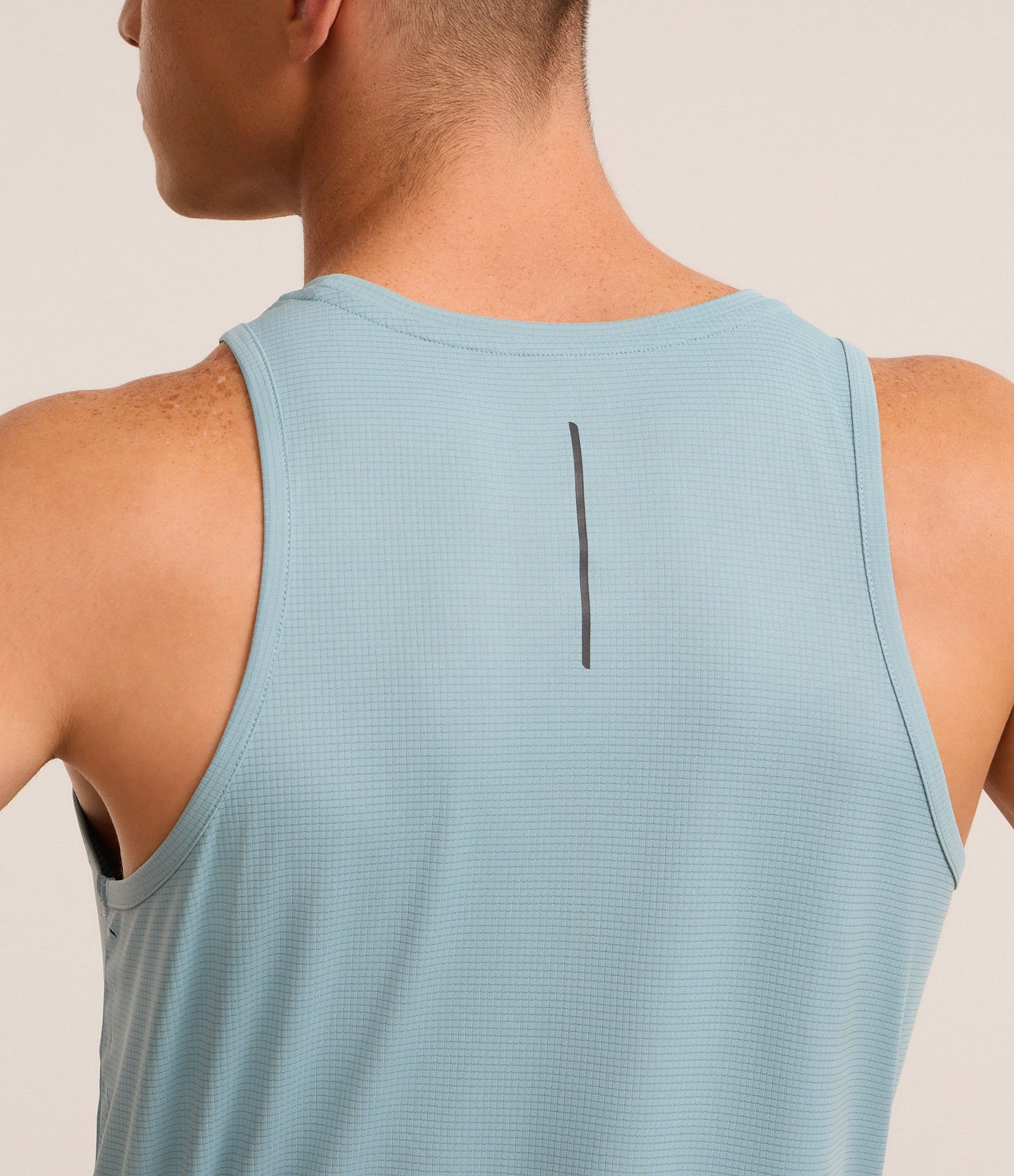 Regata Esportiva Nadador com Tecnologia Dry com Textura Quadriculada Azul 3