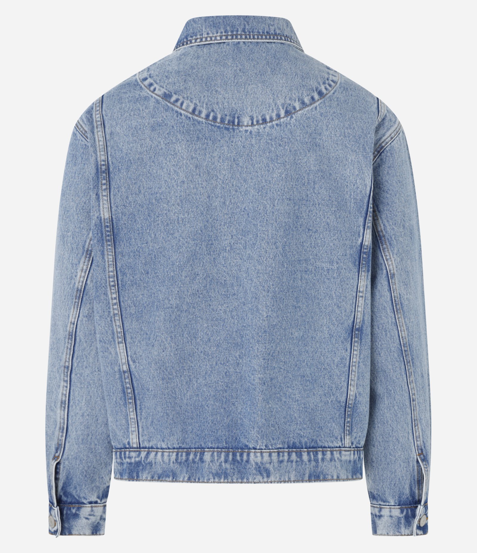 Jaqueta Trucker Boxy em Jeans Vintage Azul 7