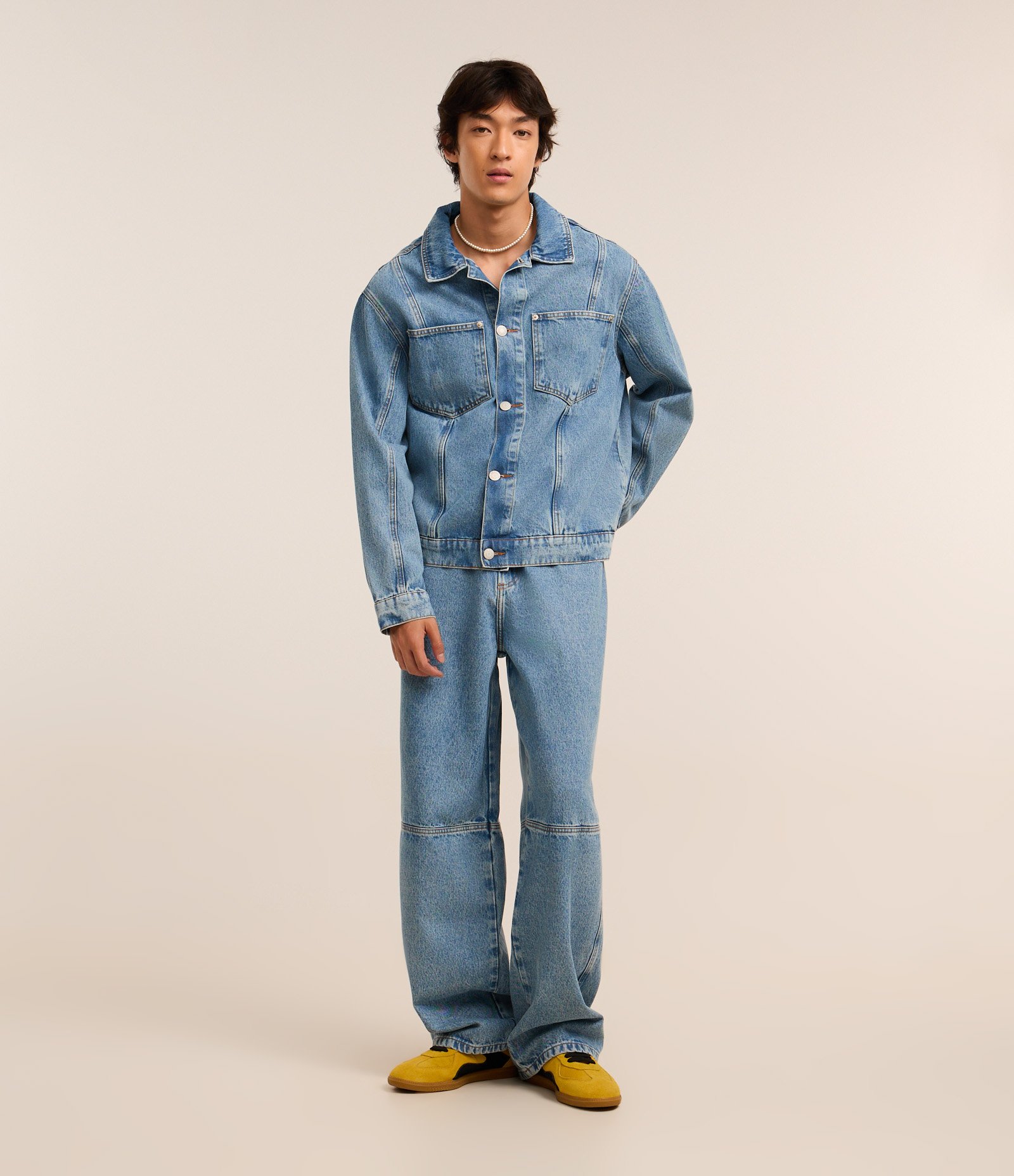 Jaqueta Trucker Boxy em Jeans Vintage Azul 2